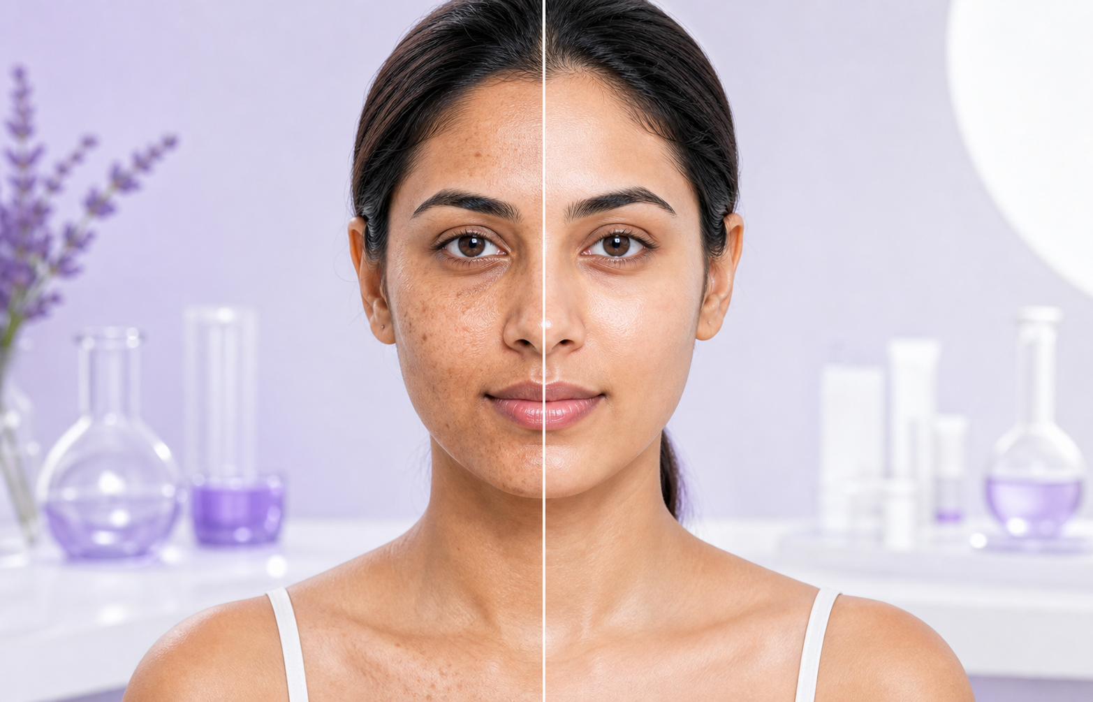 Pigmentation before after result